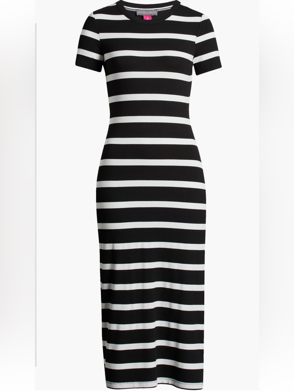 Vince Camuto Stripe Rib Sweater Midi Dress NWT - Picture 5 of 6
